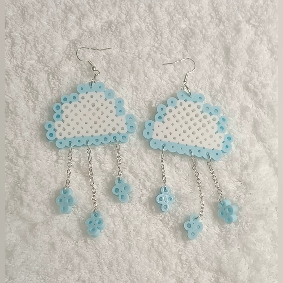 Viviana handmade jewelry Up in the Clouds Sky blue, white. - Picture 1 of 1